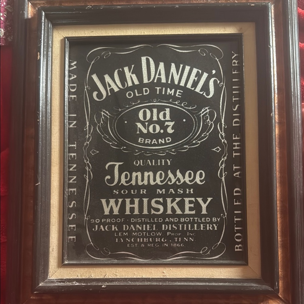 Jack Daniel's Whiskey Wall Art in Brown and Black
